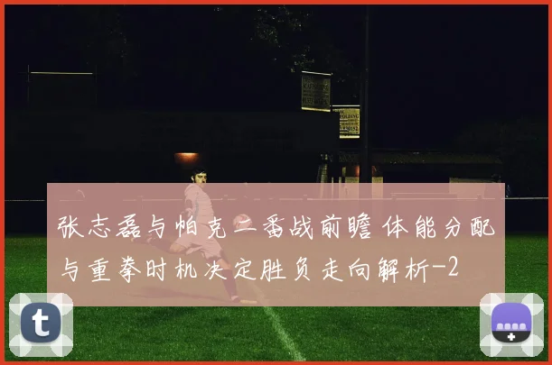 张志磊与帕克二番战前瞻 体能分配与重拳时机决定胜负走向解析